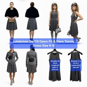 Lululemon Go Till Dawn Fit & Flare Tennis Dress Size 6-8